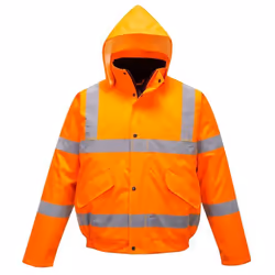 Blouson Haute-Visibilité Portwest - Orange 4XL - Coutures thermosoudées - Poche téléphone - Accès à limpression