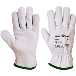 Portwest - Gants Driver cuir Ovin Gris m - Taille 8