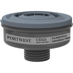 Portwest - Lot de 6 filtres à particules P3 à filetage universel Noir