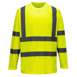 Tee-shirt haute visibilité Portwest manches longues - Jaune