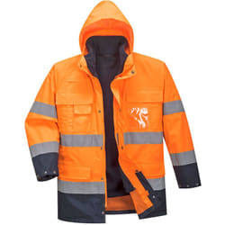 Portwest - Parka haute visibilité 3 en 1 couleur : Orange/Marine taille xl