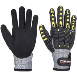 Portwest - Gants résistant aux coupures et aux chocs Gris/Noir 3XL - Taille 12