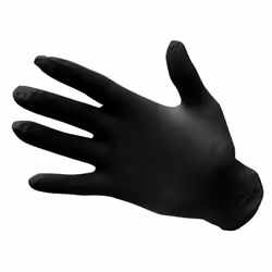 Gant Nitrile non poudré à usage unique - Portwest - A925 - Noir - Adulte - Mixte