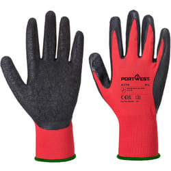 Portwest - Gants en latex Flex Grip Rouge/noir l - Taille 9