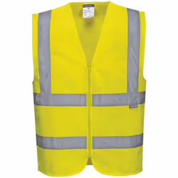 Ouverture frontale zippée pour un accès facile. Ce gilet est équipé de bandes rétroréflechissantes et d'une fermeture par zip ...