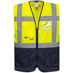 Gilet Executive Warsaw Couleur : Jaune/noir Taille l - Portwest
