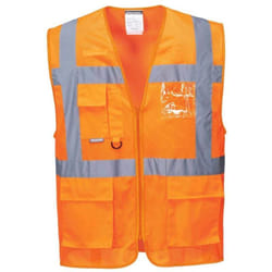 Gilet haute visibilité zippé respirant Portwest Meshair Athène Orange xxl