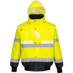 Portwest - Blouson 3-en-1 Glowtex couleur : Jaune/Marine taille m