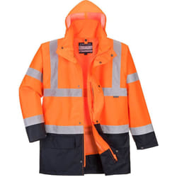Portwest - Parka 5 en 1 Essentiel Bicolore Orange/Marine l