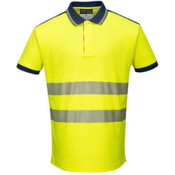 Polo haute visibilité Portwest vision Jaune / Noir l