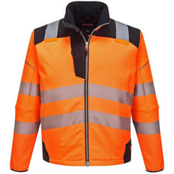 Veste de pluie softshell haute visibilité Portwest vision Orange / Noir s