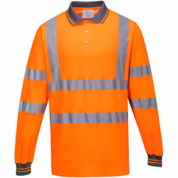 Bande réfléchissante pour une visibilité accrue. Notre polo à manches longues utilise un tissu de confort en coton pour une d ...