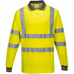 Bande réfléchissante pour une visibilité accrue. Notre polo à manches longues utilise un tissu de confort en coton pour une d ...