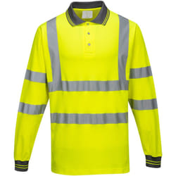 Portwest - Polo coton majoritaire manches longues Jaune l