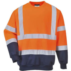 Sweatshirt Bicolore Hivis Couleur : Orange/marine Taille 4xl Portwest
