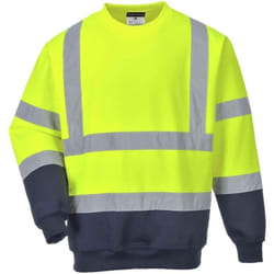 Sweatshirt Bicolore Hivis Couleur : Jaune/marine Taille 4xl Portwest