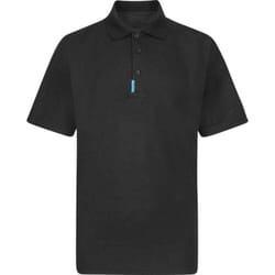 Polo de travail manches courtes Portwest WX3 Noir XXL