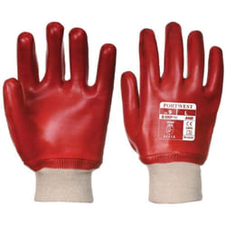 Gants de manutention pvc Portwest poignet tricot Rouge 11