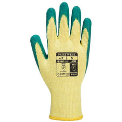 Gants tricoté Portwest enduit Latex Fortis A150 Jaune / Vert 11