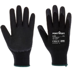 Portwest - Gants tricoté enduit Latex Classique Noir l - Taille 9