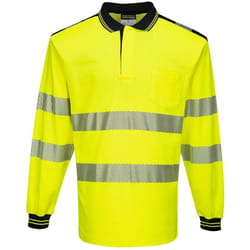 Pw3 Polo Haute Visibilité Ml Couleur : Jaune/noir Taille Xl Portwest