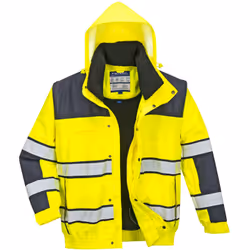 EN342 Protection contre le froid certifiée jusqu'à -40°C. Différenciez vous des autres avec ce blouson HiVis 3-en-1. Fourrure ...