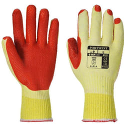 Gants de manutention double enduction Portwest high grip Jaune / Orange 10