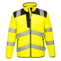 Veste de travail haute visibilité Portwest BAFFLE - Jaune / Noir