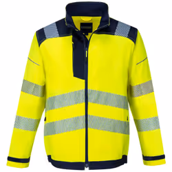 Du dernier cri en matière de design, cette veste contemporaine bicolore est à la fois élégante et pratique. La poche supérieu ...