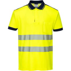 Portwest - Polo hv PW3 couleur : Jaune/Marine taille l