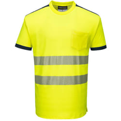 T-shirt Hv Pw3 Couleur : Jaune/marine Taille l Portwest