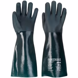 Gant résistant aux produits chimiques. Gant PVC à double trempage avec finition palmée pour une meilleure adhérence Doublure  ...