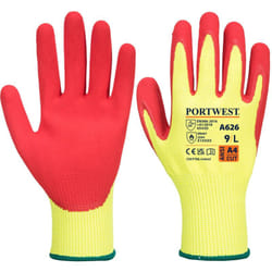 Gants Vis-Tex anticoupure hr Nitrile Jaune/Rouge s - Taille 7