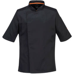 Veste De Cuisinier Maille Pro S/s Couleur : Noir Taille l Portwest