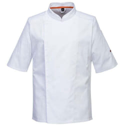 Veste cuisine manches courtes maille respirable Portwest Blanc xl