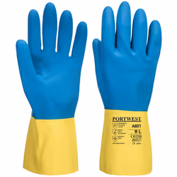 Gant résistant aux produits chimiques. Gant en latex à double enduction avec motif antidérapant pour une bonne adhérence pour ...