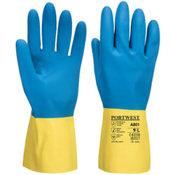Portwest - Gants Latex Double enduction Jaune/Bleu xl - Taille 10