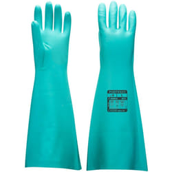 Gants Nitrile Extra-Long Vert l - Taille 9