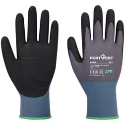Portwest - Gants npr Pro Mousse Nitrile Noir/Gris 2XL - Taille 11
