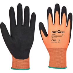 Portwest - Gants Dermi-Grip NPR15 Nitrile Sablé Orange/Noir 2XL - Taille 11