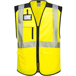 Portwest - Gilet Multipoches haute-visibilité PW3 couleur : Jaune/Noir taille xl
