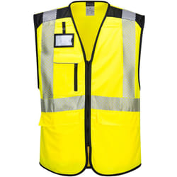 Portwest - Gilet Multipoches haute-visibilité PW3 couleur : Jaune/Noir taille xxl