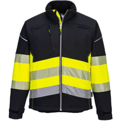 Veste Softshell PW3 Haute Visibilité Classe 1 Noir/Jaune L