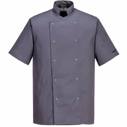 cette veste de cuisine moderne et élégante est ce qu'il vous faut pour vos équipes. Tissu léger et résistant lavage après lav ...