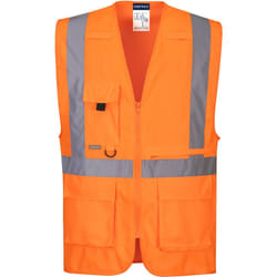 Gilet Executive haute visibilité avec poche pour tablette Orange 4XL