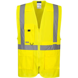 Gilet Executive haute visibilité avec poche pour tablette Jaune 4XL
