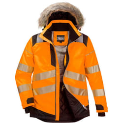 Portwest - Parka d'hiver haute visibilité PW3 couleur : Orange/Noir taille m