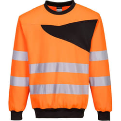 Portwest - Sweat-shirt haute-visibilité à col rond PW2 Orange/Noir 4XL