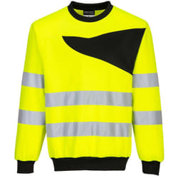 Sweat-shirt Haute-visibilité à Col Rond Pw2 Couleur : Jaune/noir Taille 4xl Portwest
