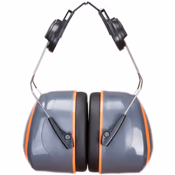 Système à double broche ajustable offrant un positionnement multiple pour un meilleur ajustement. Le casque antibruit HV Extr ...